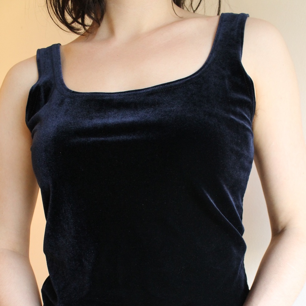 Vintage 90s Blue Velvet Tank